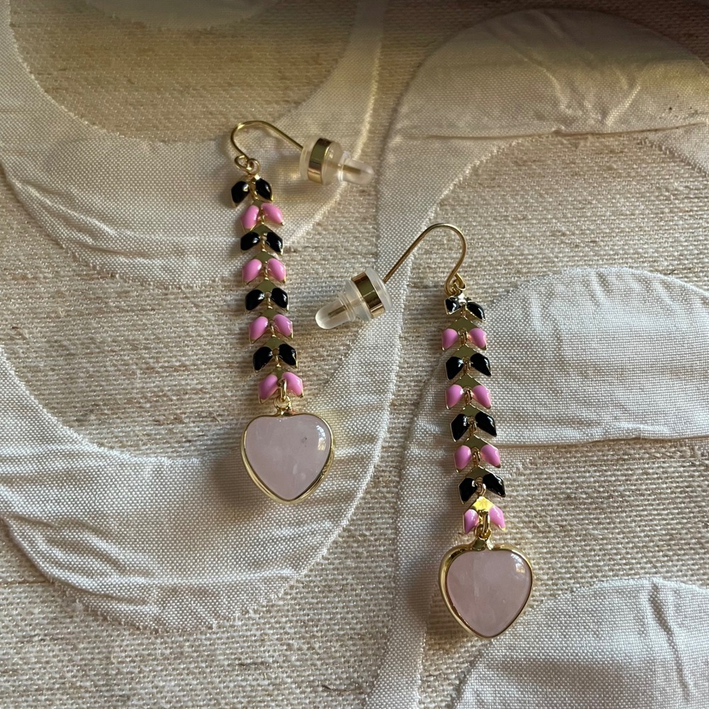 Wrangler Montana West Western quartz heart Drop dangle earrings stainless steel